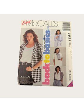 Vintage 1990s McCalls Sewing Pattern 5931 Misses Jacket Size C 10-14 Uncut